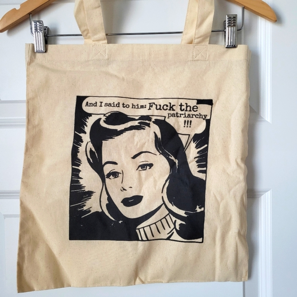 100% Cotton Tote Bag, Retro Humor, new, never used.
